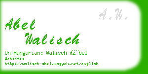 abel walisch business card